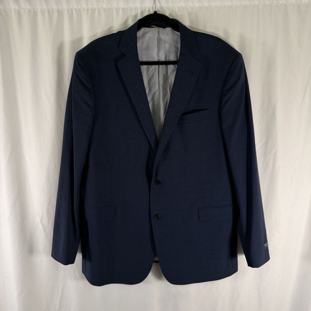 Brooks Brothers Wool Blend Blazer Men's 44L Blue Explorer Regent Fit 2 Button Fr